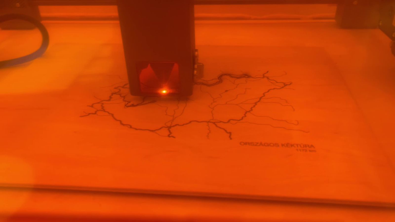 Laser engraving the wooden cover