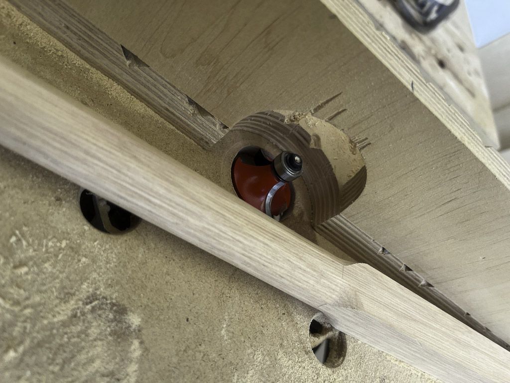 Making a rod from a rectangular slat with a roundover bit